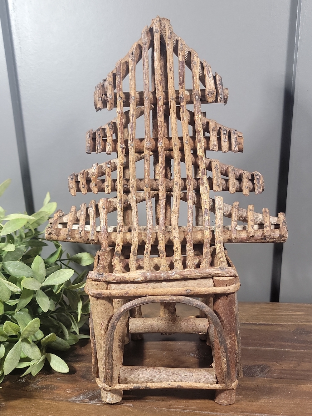 Rustic Handmade Bentwood Christmas Chair